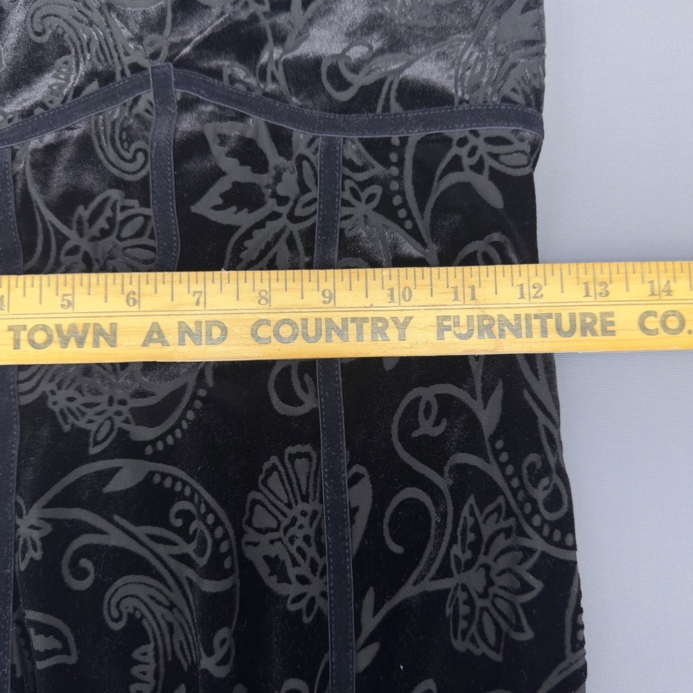 Free People Intimately Black Velvet Burnout Floral Sheath Dress Size S - NWT $88 - Picture 11 of 15